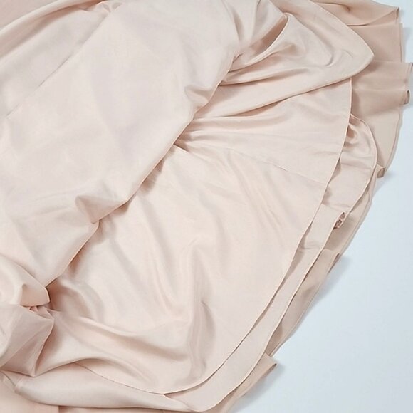 Tulle & Chantilly Women's Blush Chiffon Bridesmaid Dress V Neck Flowy Size 12 - Picture 8 of 14